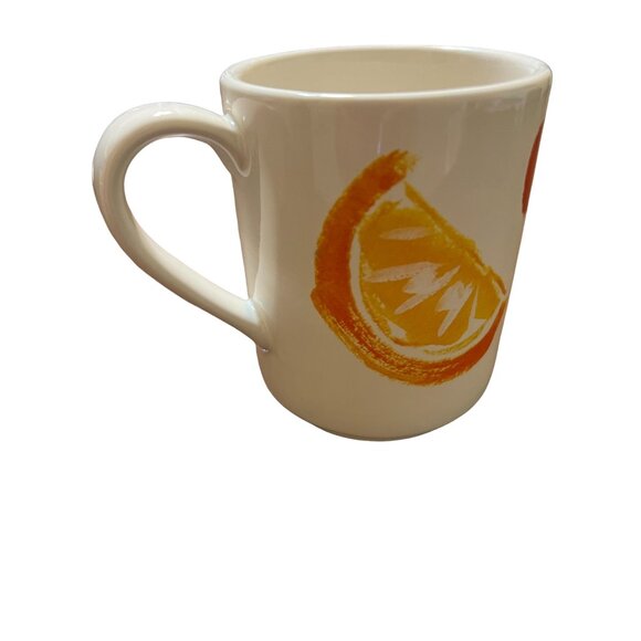 Kate Spade Lenox All In Good Taste Fruits Mug 10oz Ceramic Cup Orange & Apple - Picture 3 of 5